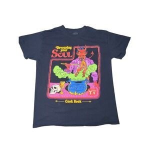 Graphic T Shirt Devil Cooking Soul Cookbook Black Size M